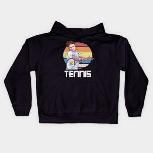 Tennis Player Racket Ball Tennis Coach Vintage Kids Hoodie